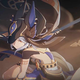An unnamed Sumeru character wearing an outfit that seems to be inspired by Anubis.